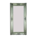 Resin Flower Large Wood Frame Wall Mirror